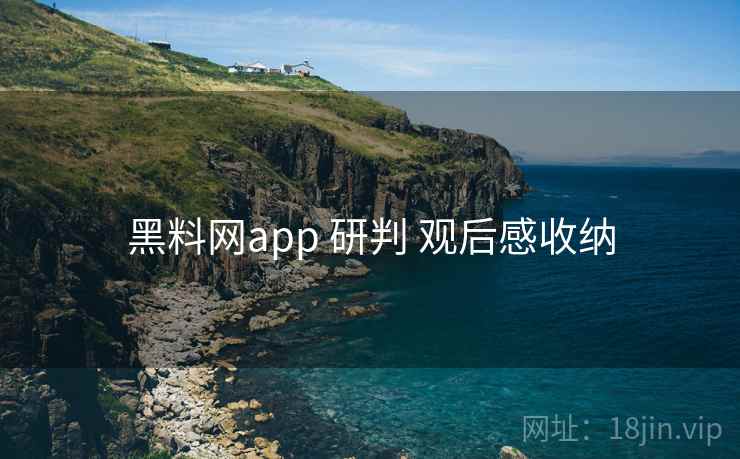 黑料网app 研判 观后感收纳